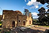 Hania - Inland from Kolimbari. The church of Mihal Arhngelos Episkop with its concentric stepped dome unique in Crete.